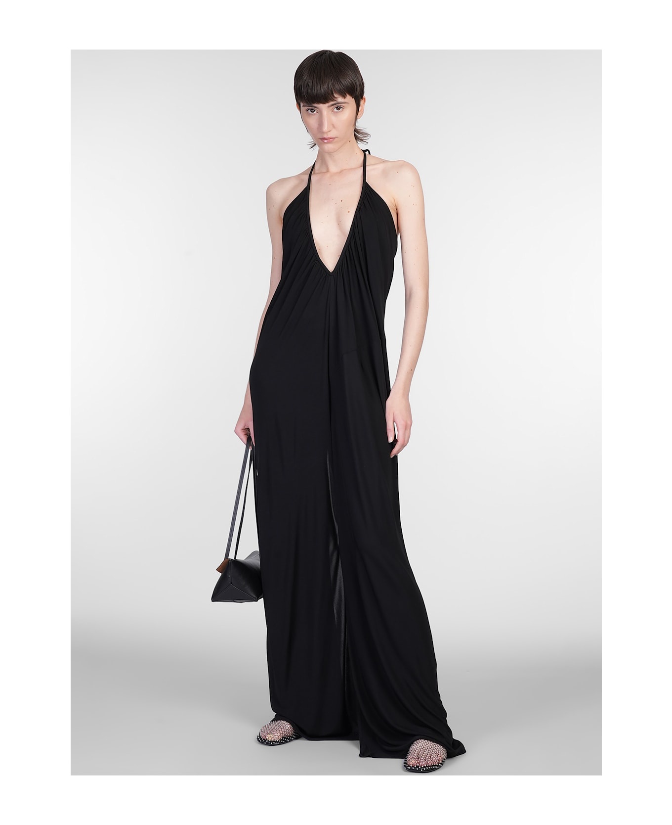 Jumpsuit In Black Viscose - 2