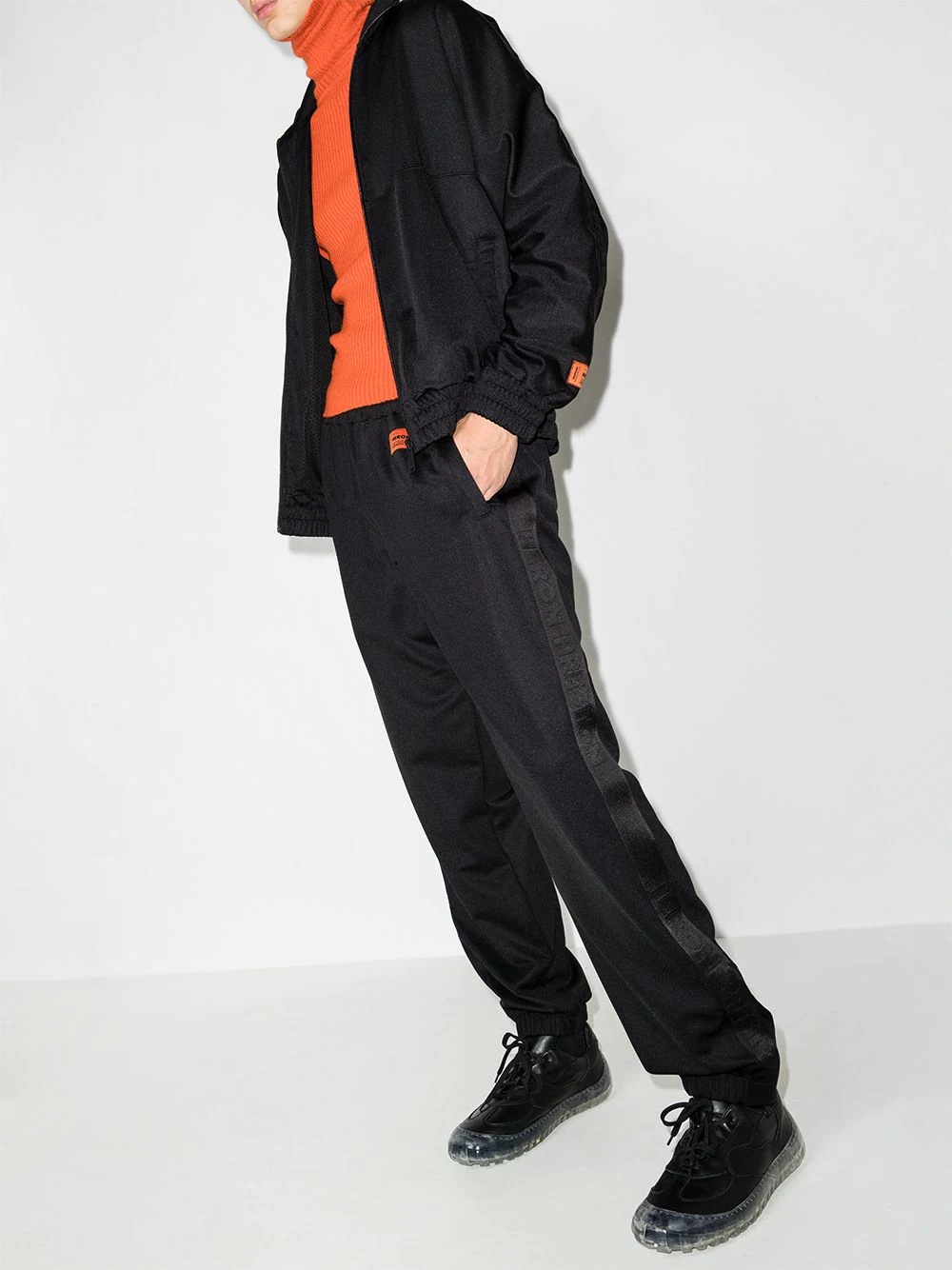 logo patch track trousers - 5