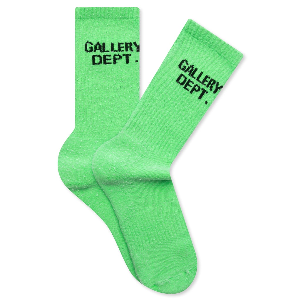 CLEAN SOCKS - FLUORESCENT GREEN - 1