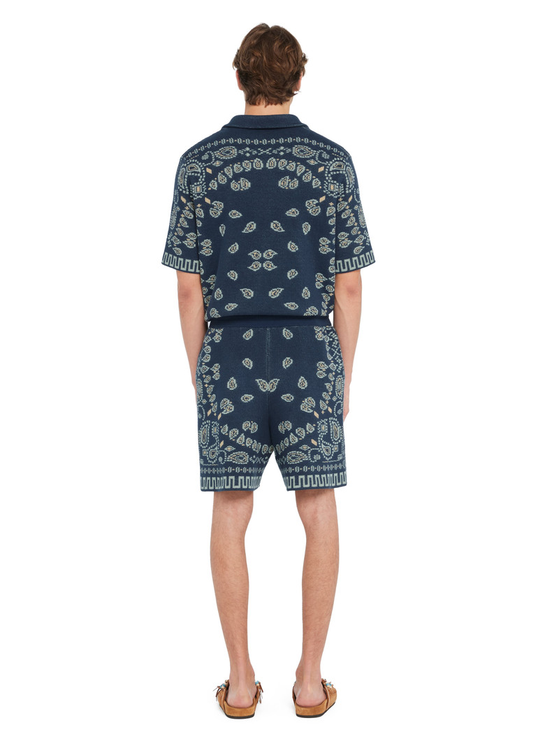 Cotton Piquet Bandana Bermuda 6
