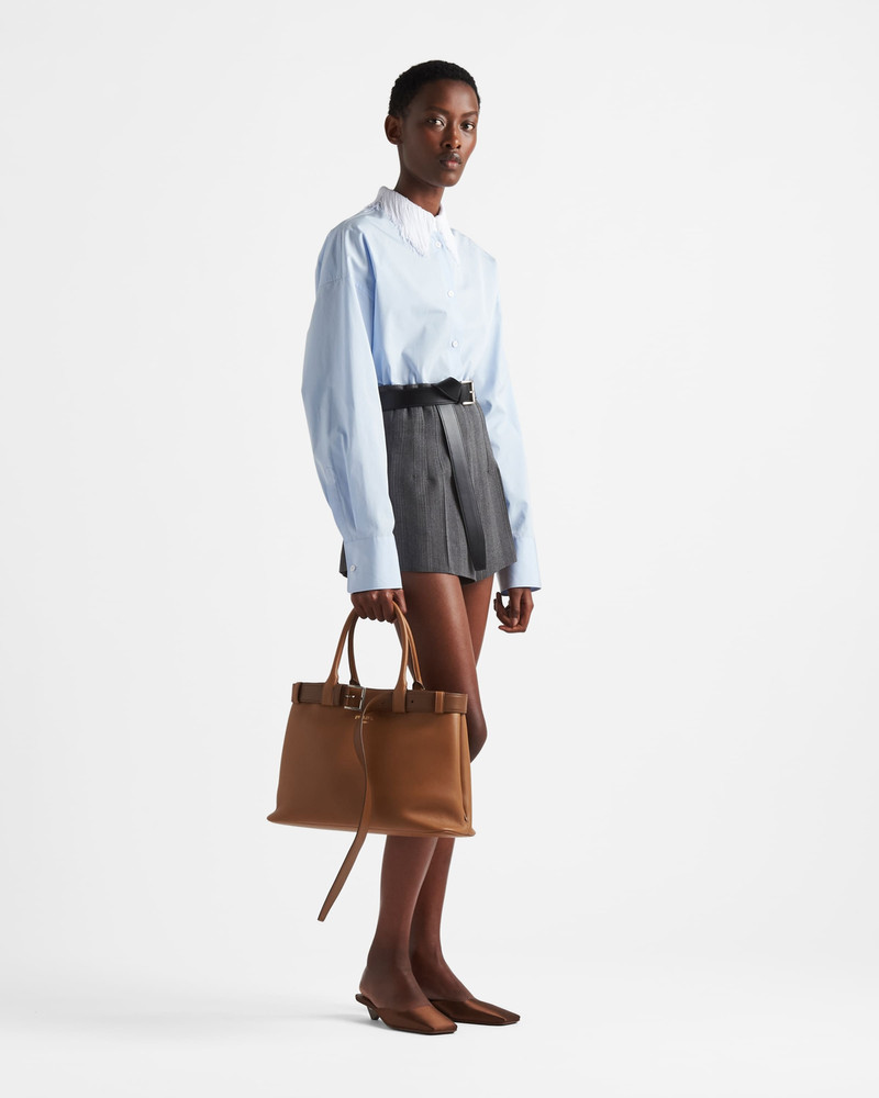 Prada Prada Buckle large leather handbag with belt outlook