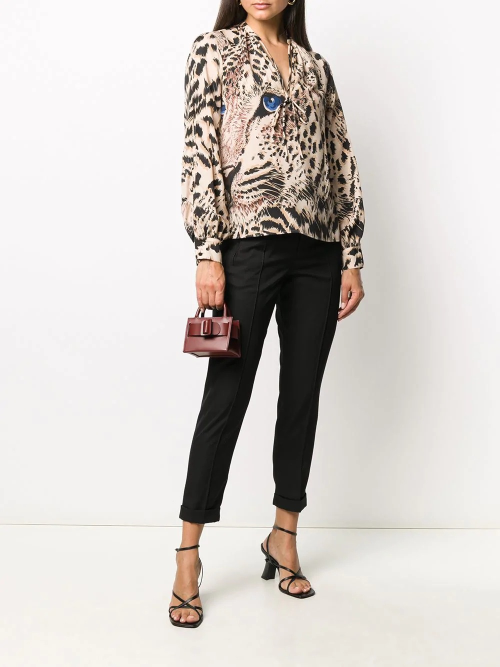 tiger print blouse - 2