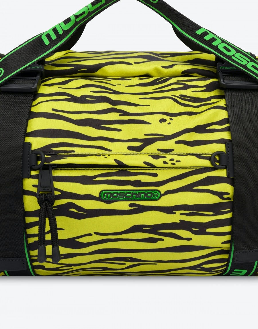 ALLOVER TIGER NYLON DUFFLE BAG - 4