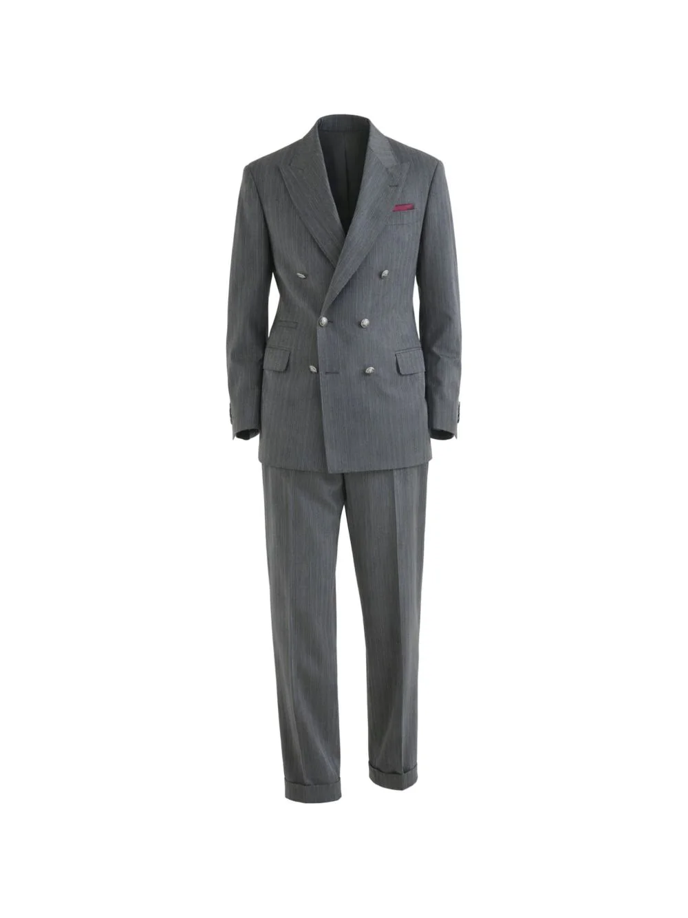 pinstripe double-breasted suit - 1