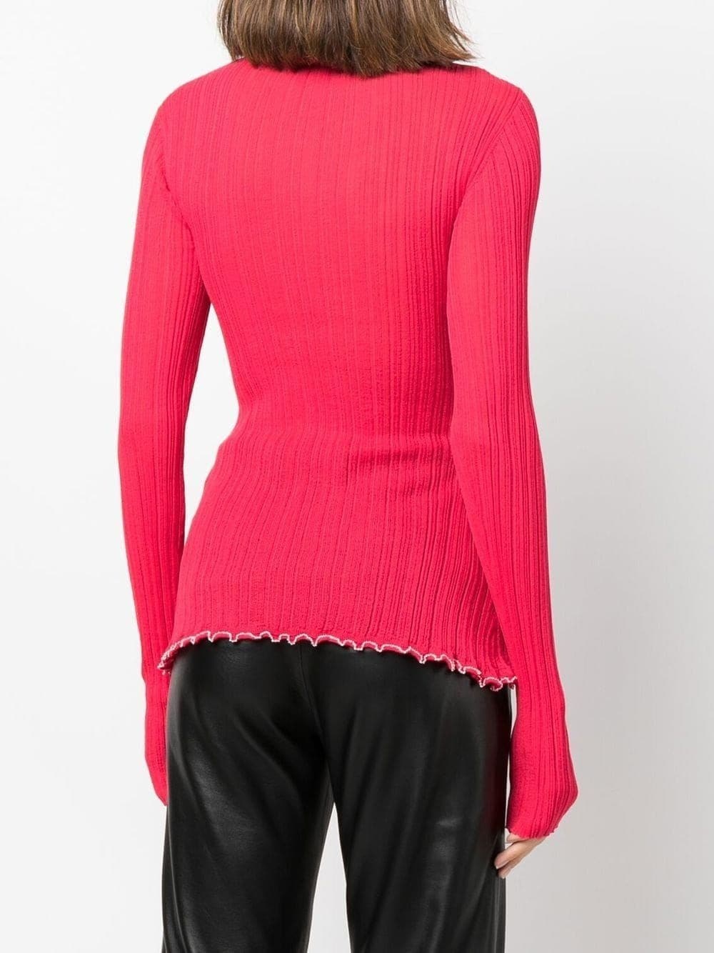 cut-out knitted top - 4