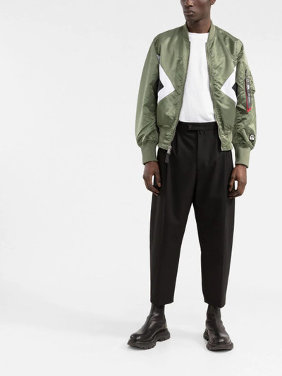 Neil Barrett triangle patch bomber jacket outlook