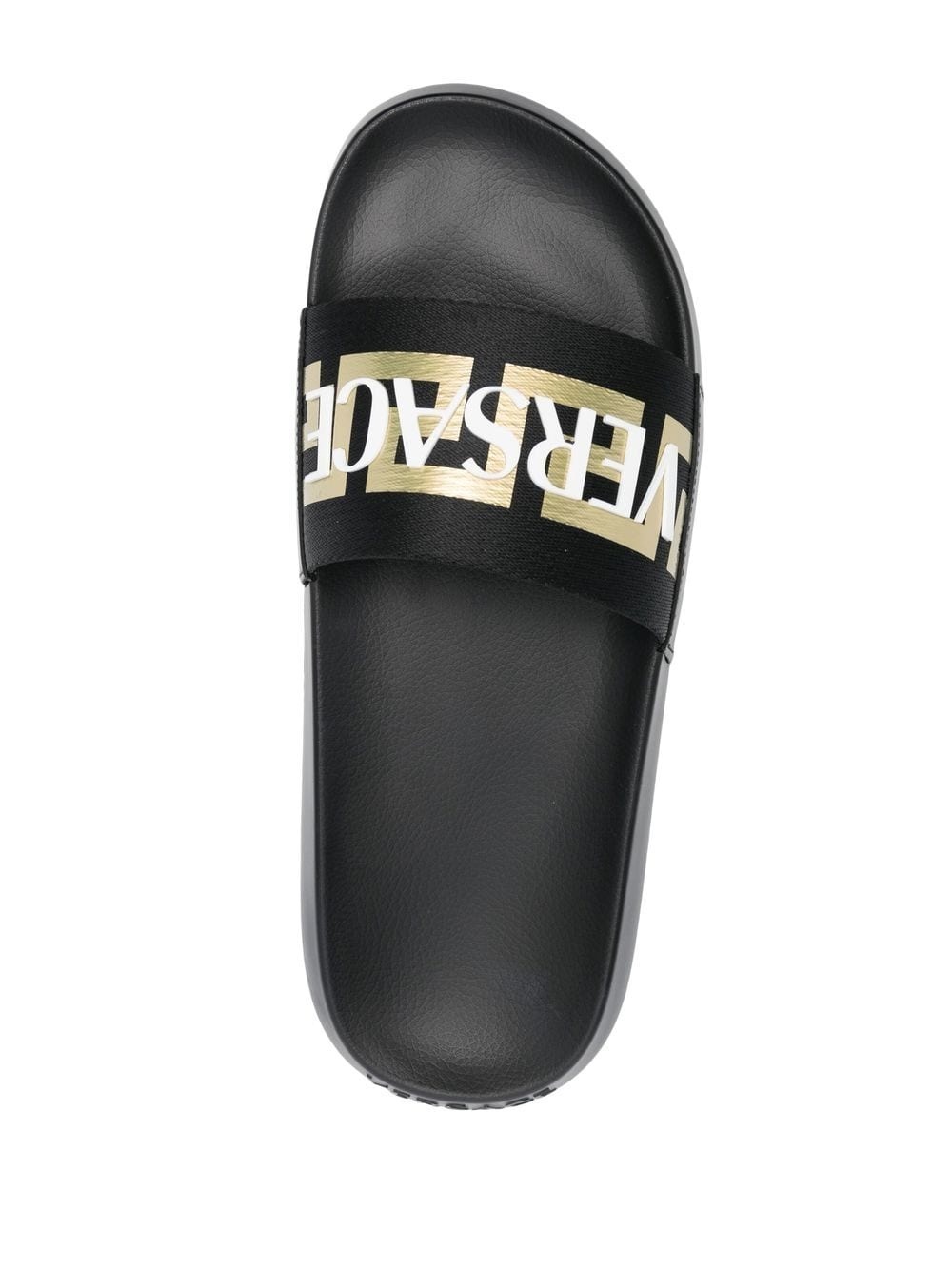 logo-appliqué open toe slides - 4