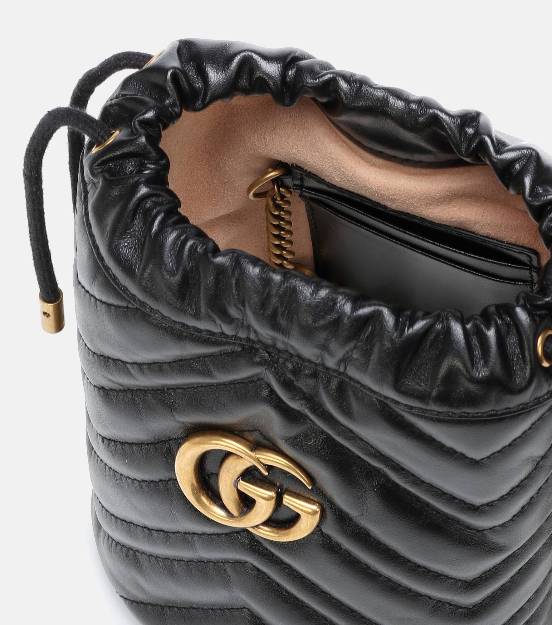 GG Marmont Mini leather bucket bag - 3