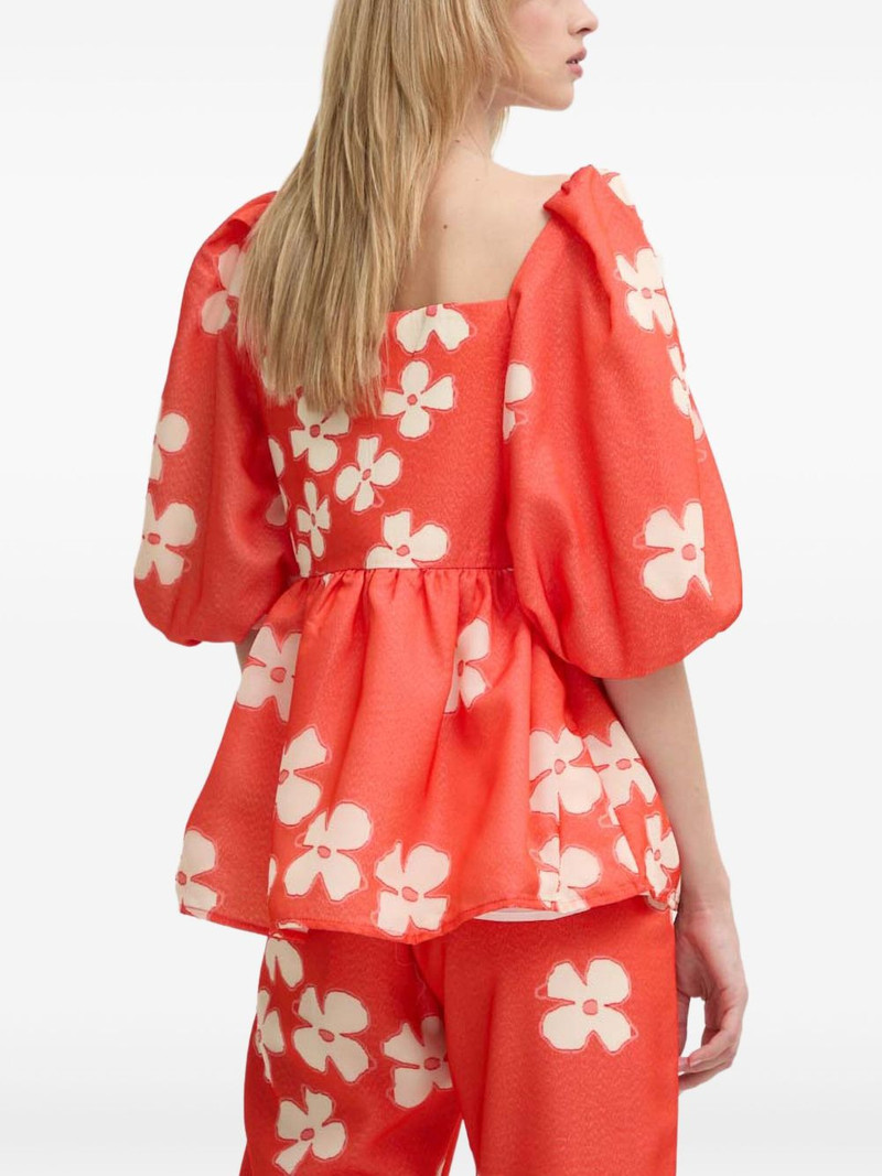 square-neck floral-pattern blouse 3