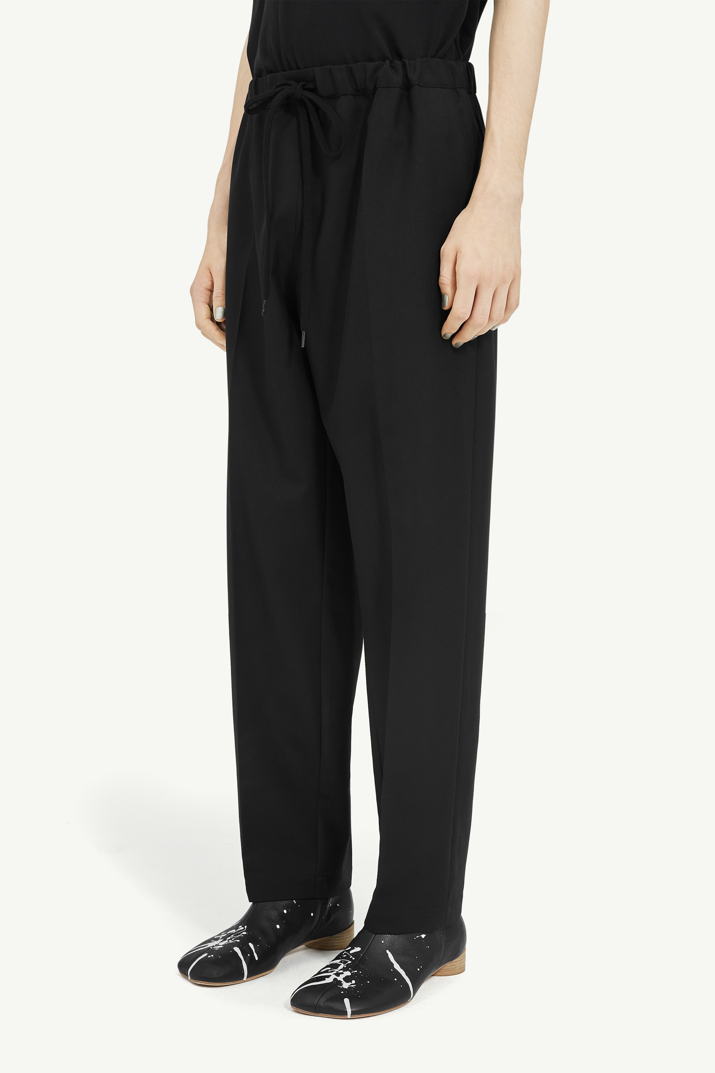Tapered Leg Tailoring Wool Trousers - 5