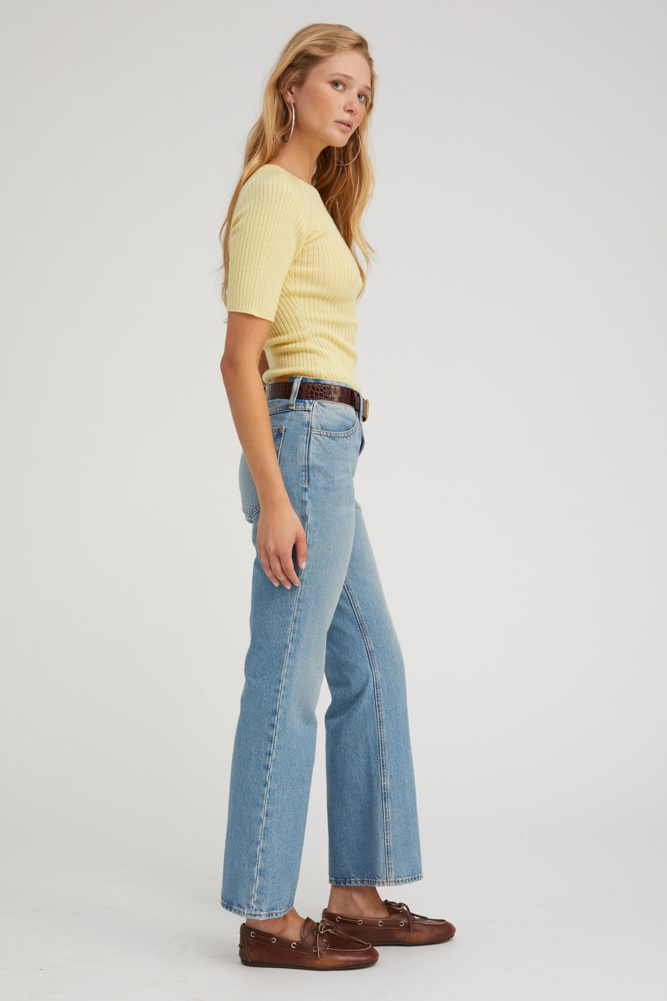 LEMON TART CASHMERE MID SLEEVE CREWNECK - 4