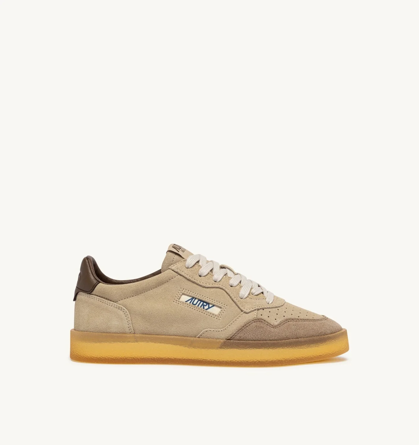 MEDALIST LOW SNEAKERS IN BISCOTTI AND KANGAROO SUEDE - 1