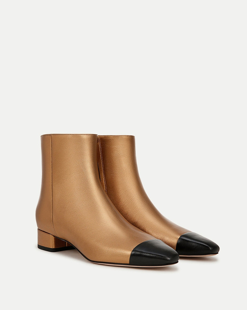 CECILE LEATHER CAP-TOE BOOTIE 2