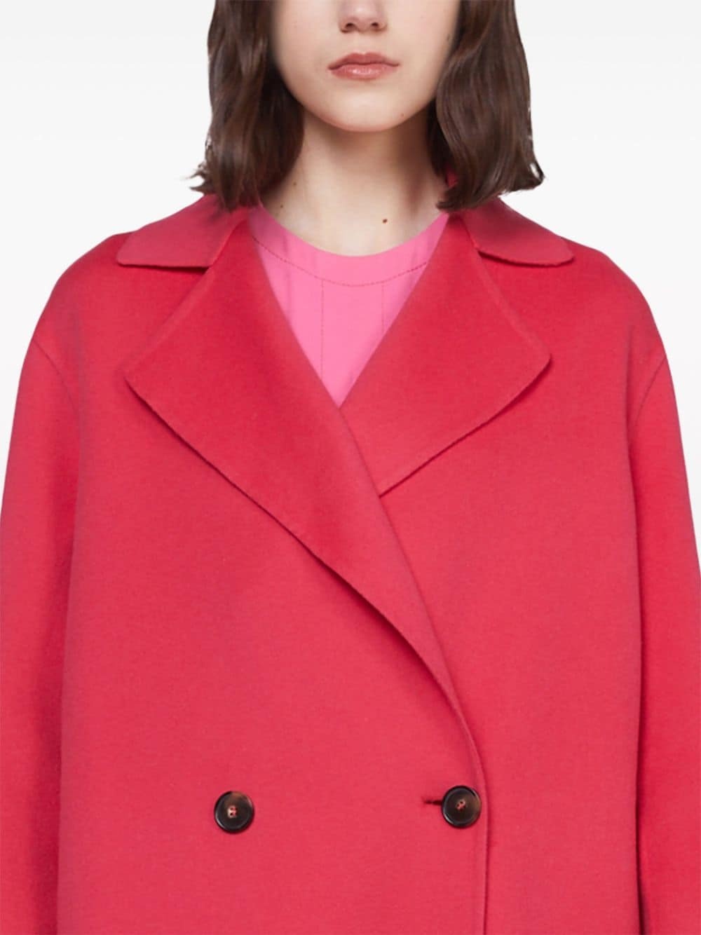 double-breast wool coat - 4