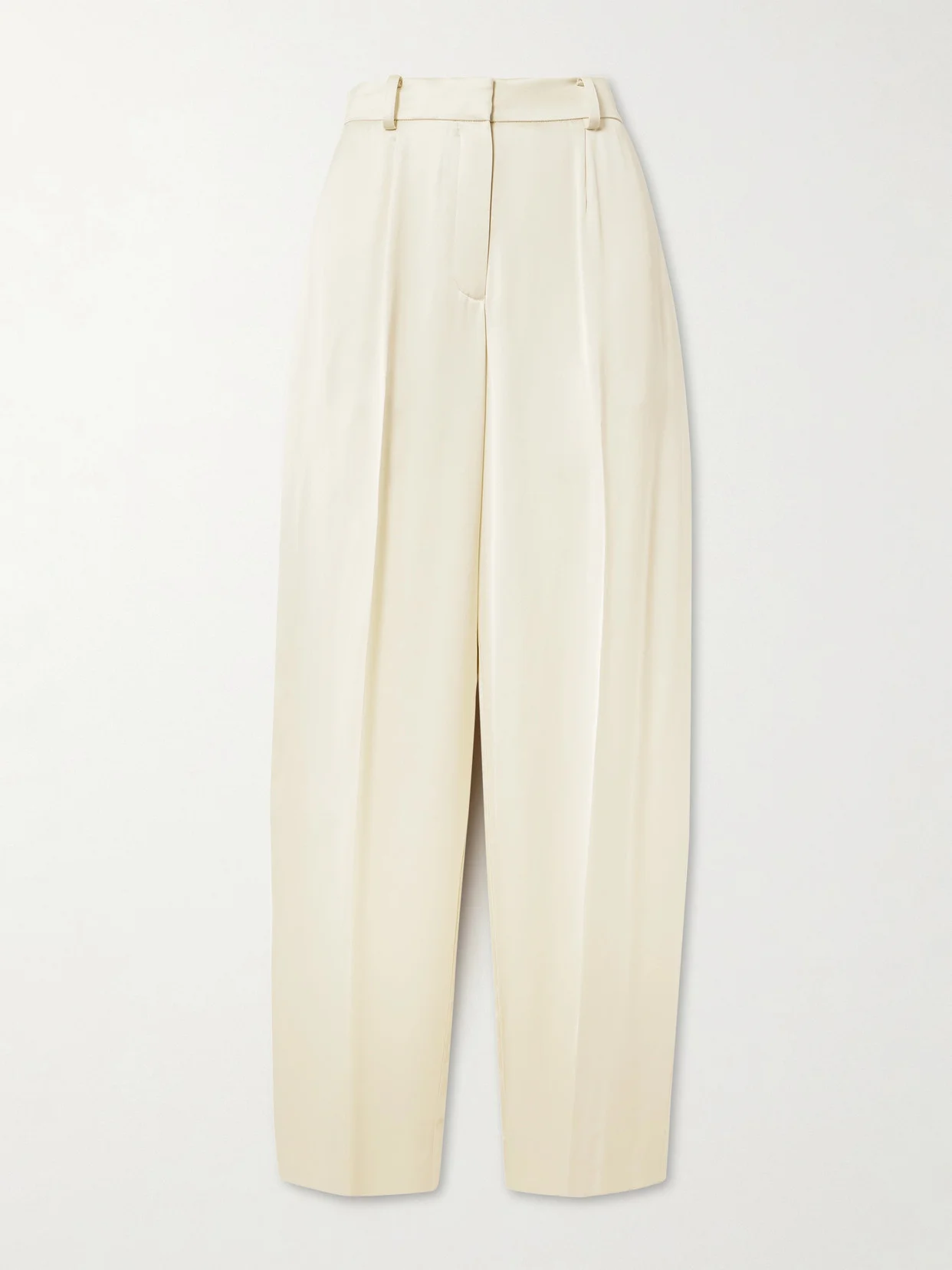 Pleated Woven Wide-leg Pants - 1