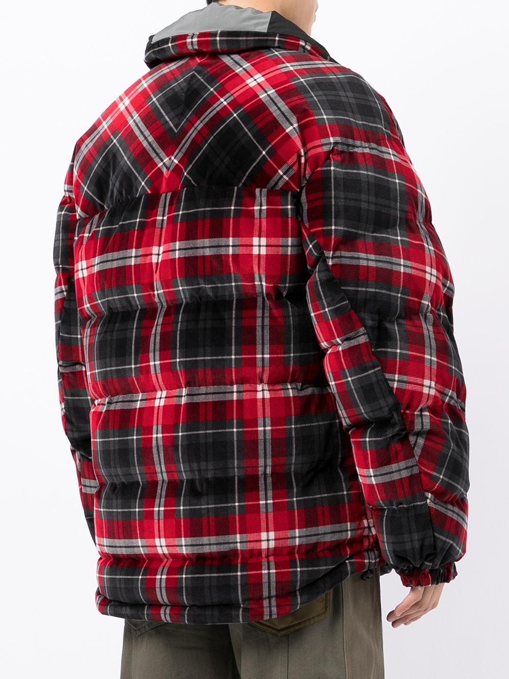 reversible plaid puffer jacket - 4