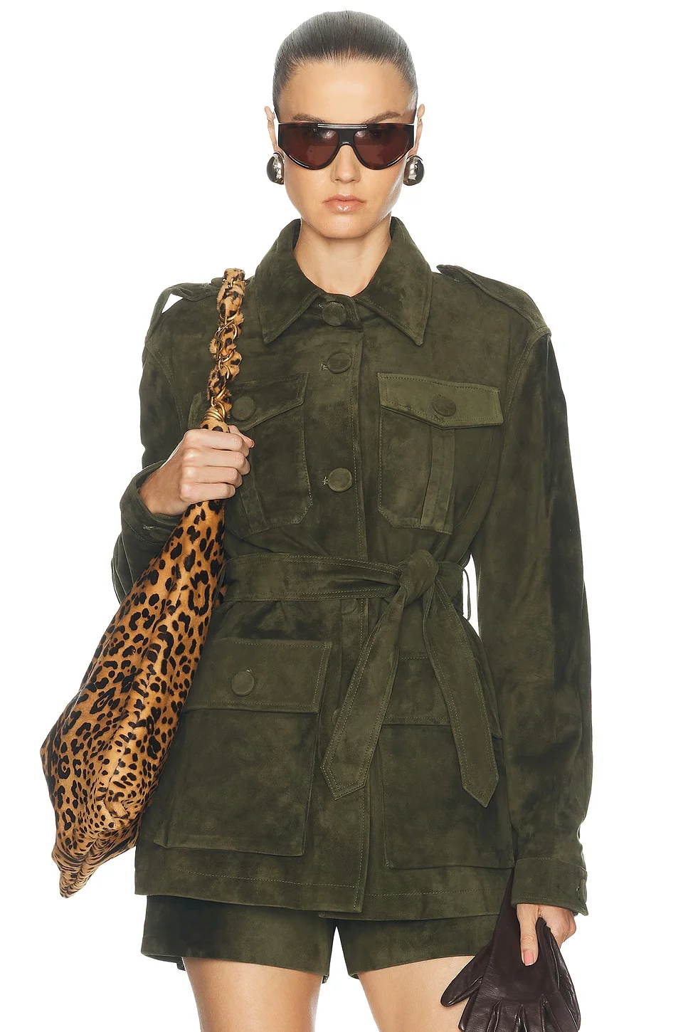 Lamb Leather Suede Mid Jacket - 1