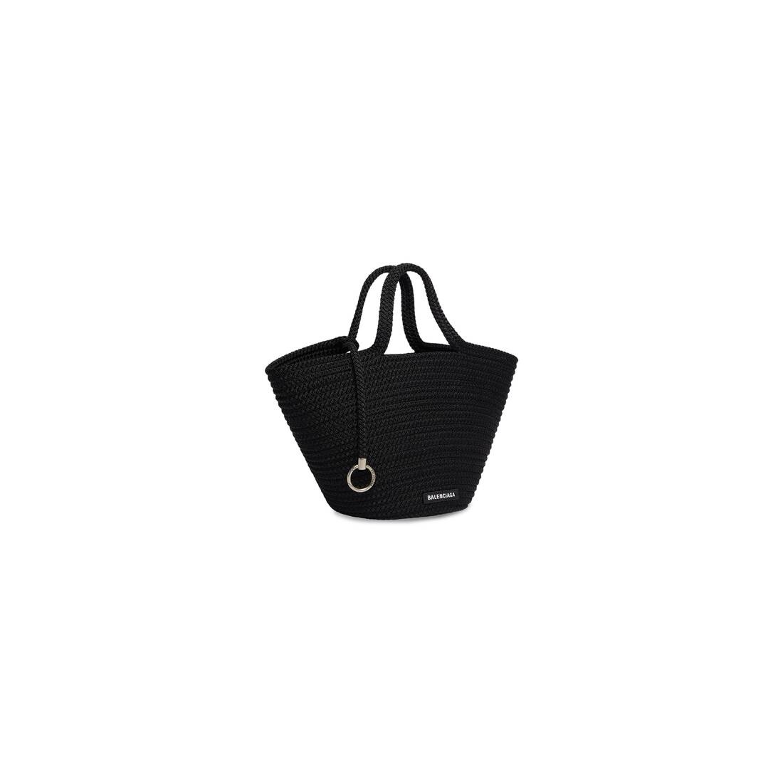 Women's Ibiza Medium Basket With Strap in Black - 2