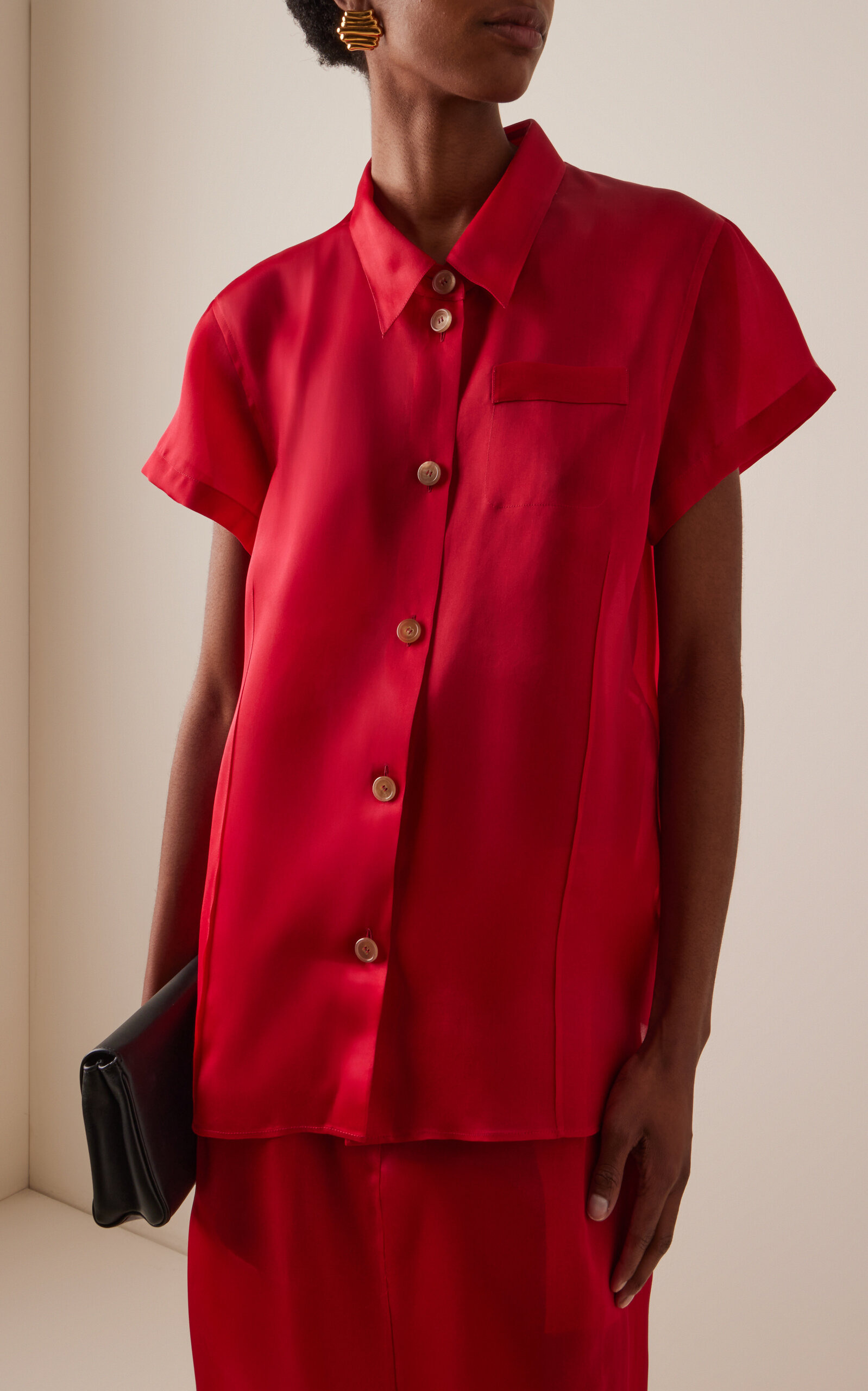 Keefe Silk Shirt red - 2