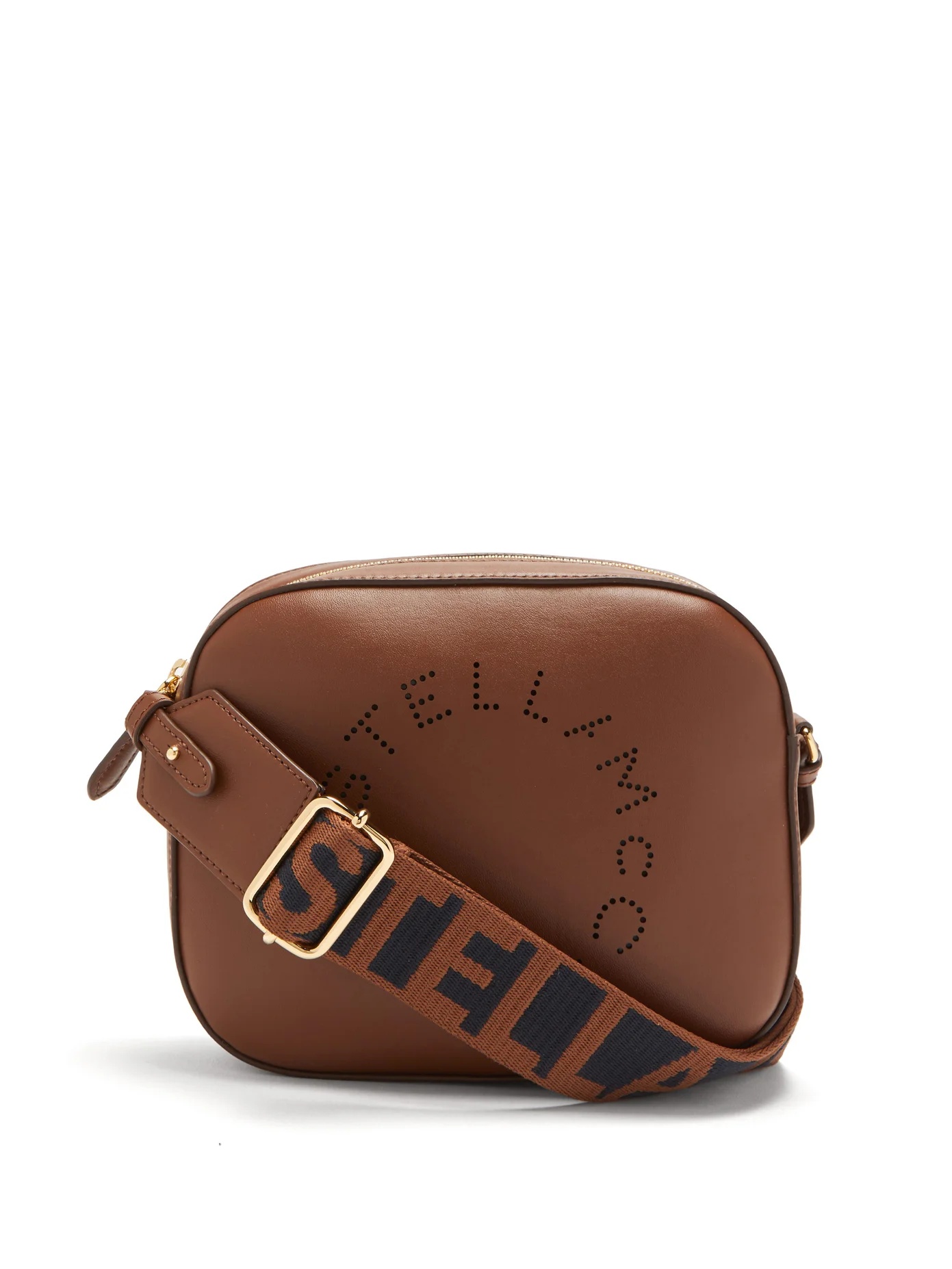 Logo-strap faux-leather camera bag - 1