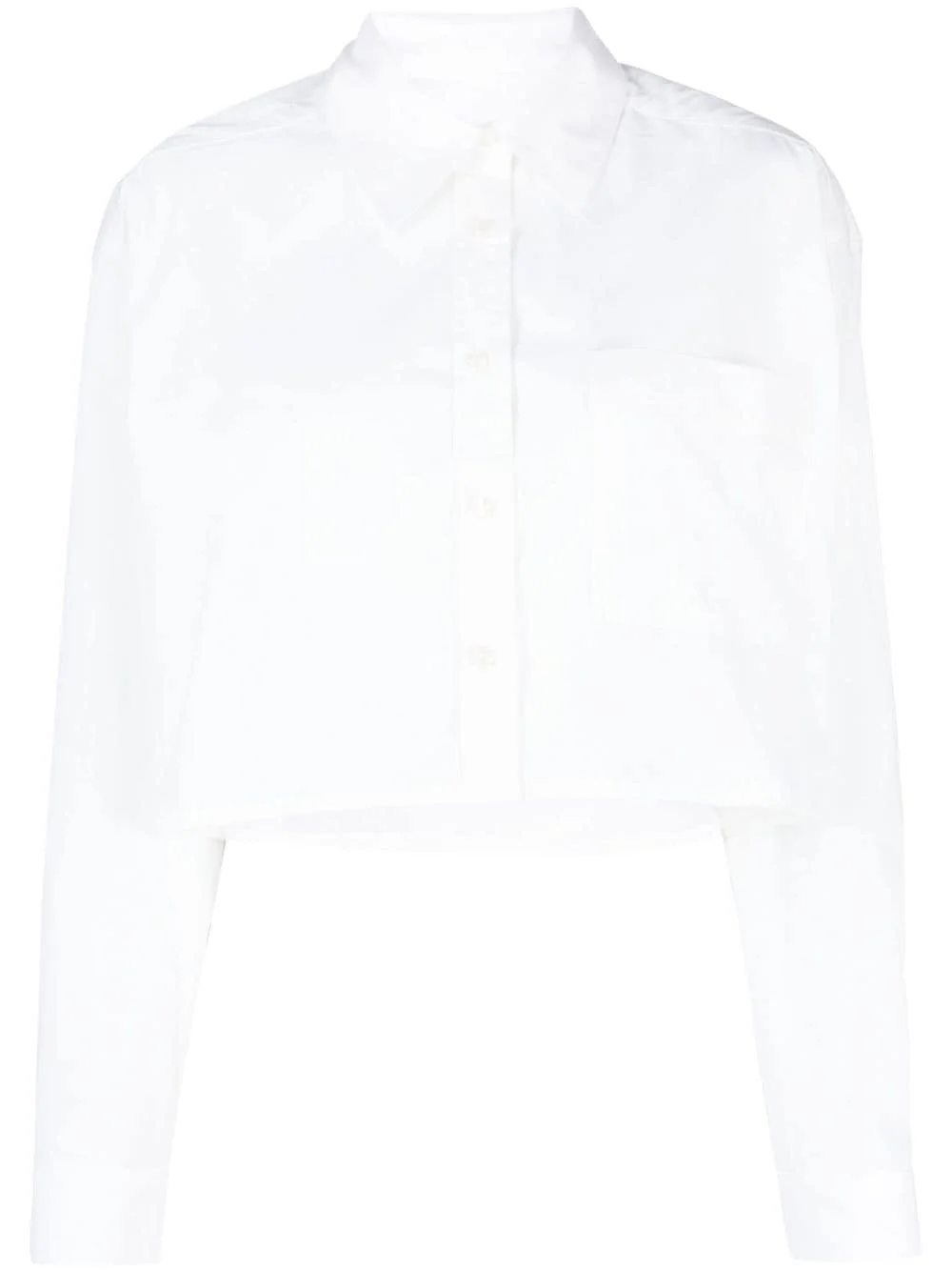 long-sleeve cropped shirt - 1
