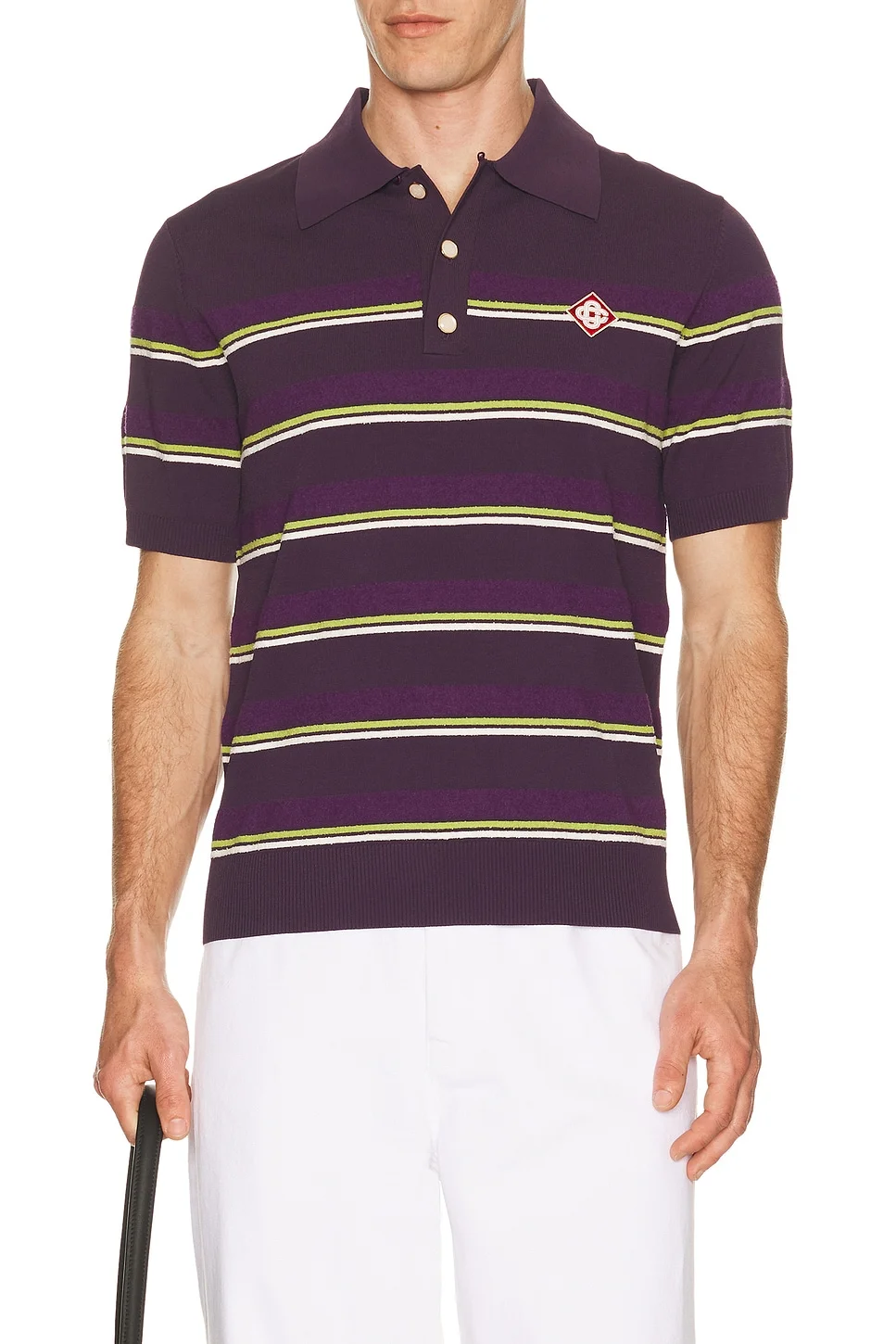 Stripe Polo Shirt - 1