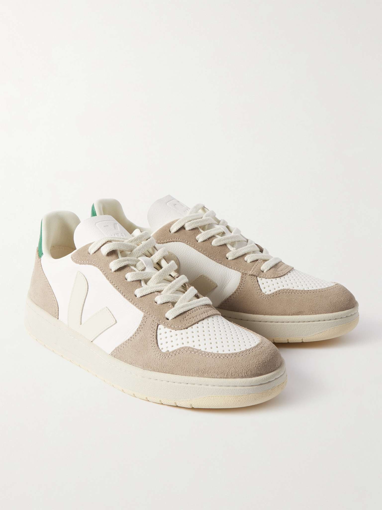 V-10 Suede and Leather Sneakers - 4