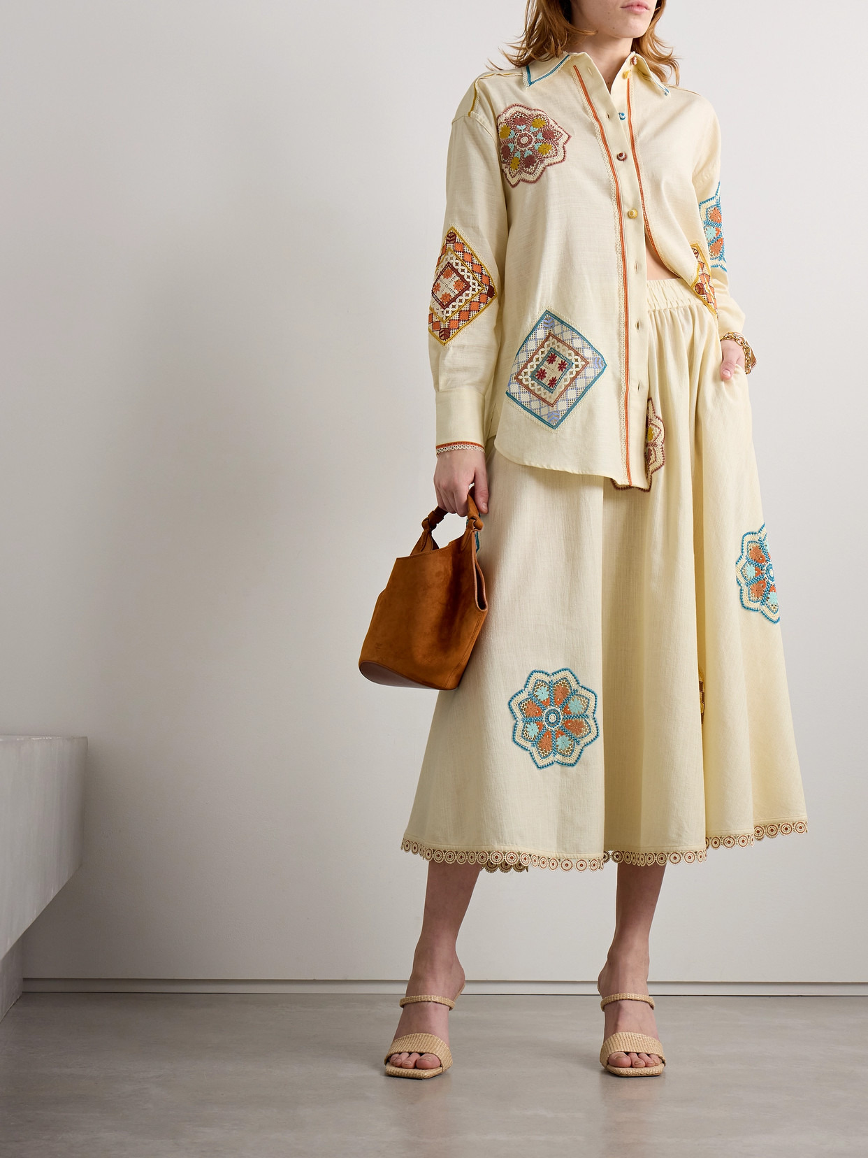 Ottie Guipure Lace-trimmed Cotton Shirt - 2
