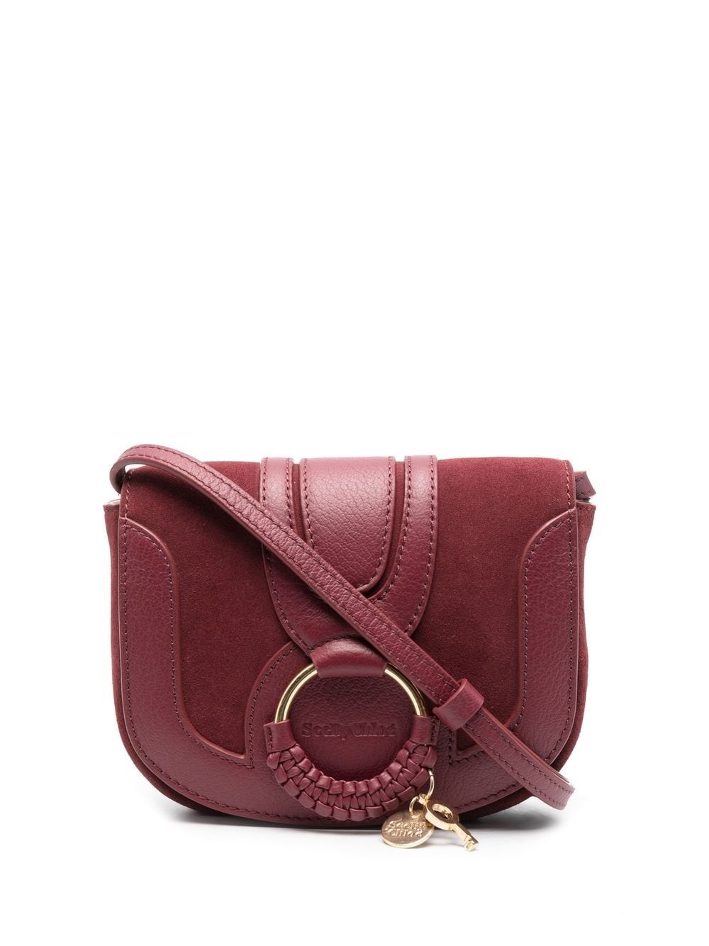 Hana ring-embellished crossbody bag - 1