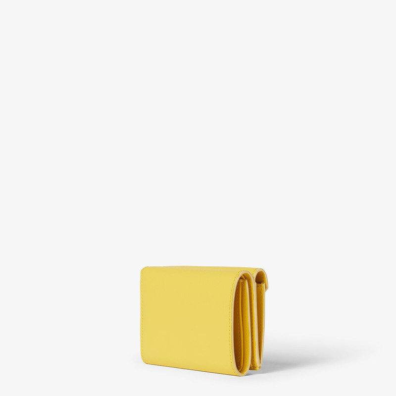FF Diamonds Micro Trifold Broom yellow leather wallet 3