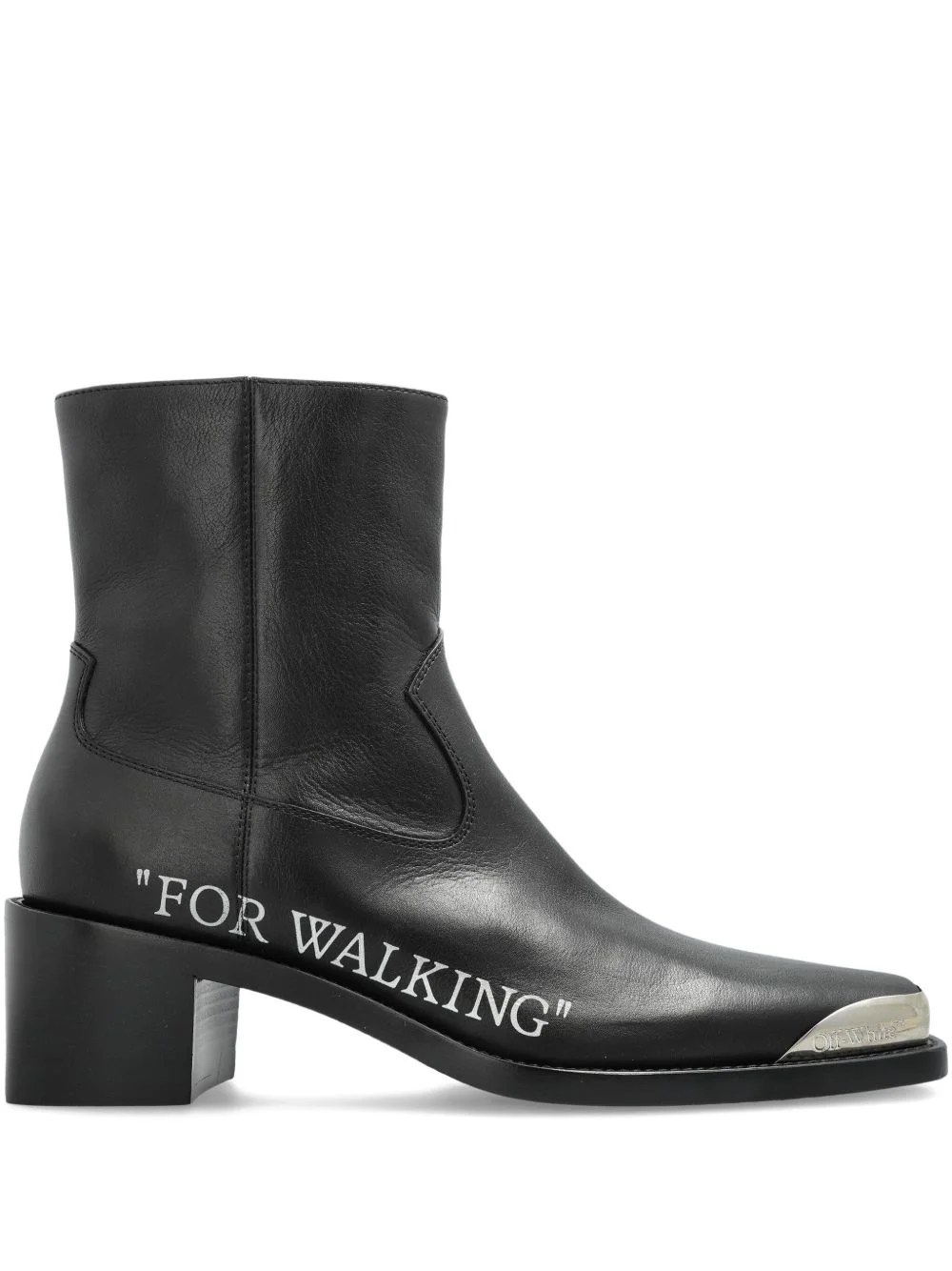 block-heel leather boots - 1