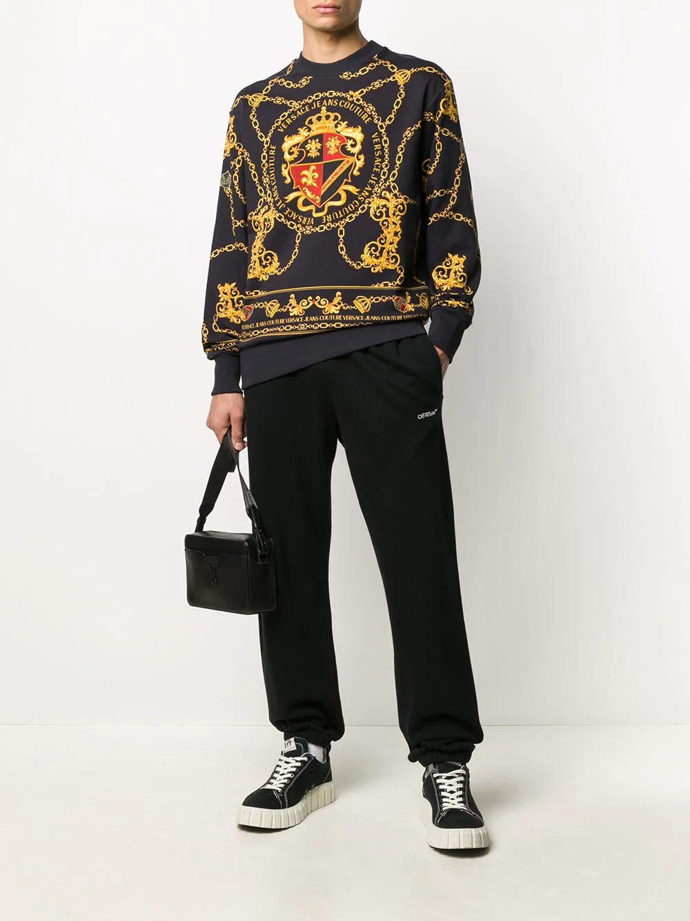 baroque crest logo sweatshirt - 2