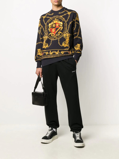 VERSACE JEANS COUTURE baroque crest logo sweatshirt outlook