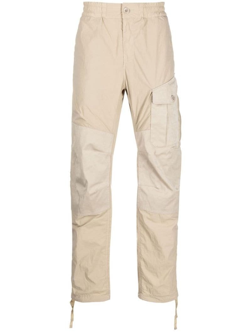 elasticated-waist cargo trousers - 1