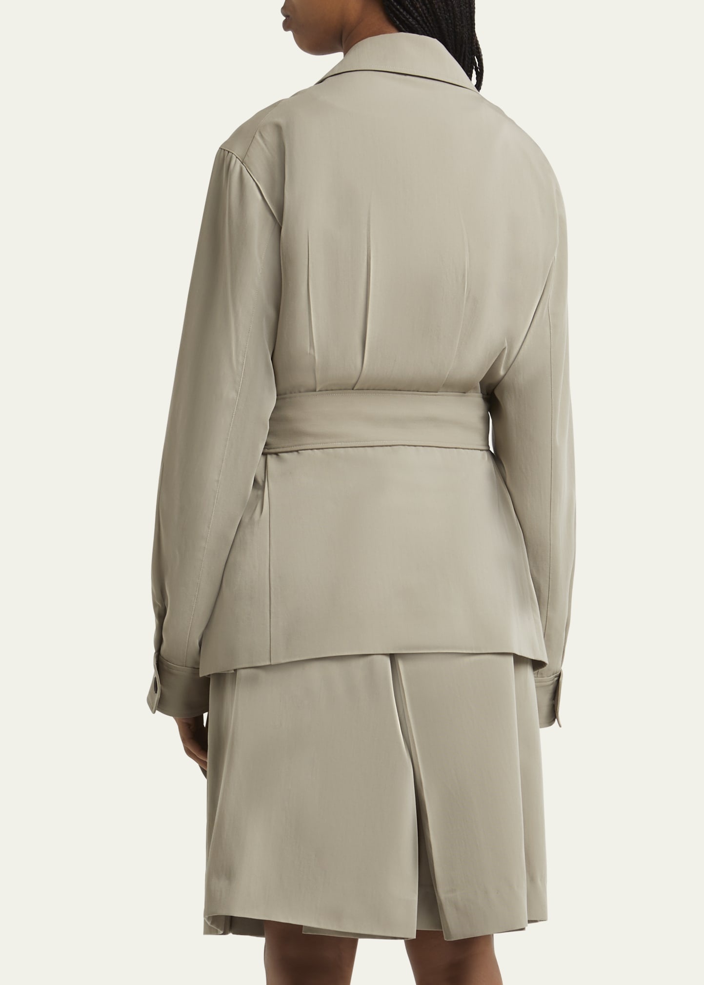 Travel Self-Tie Wool Safari Jacket - 3
