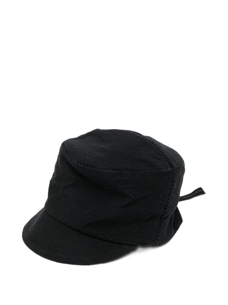 topstitched panelled cap 1