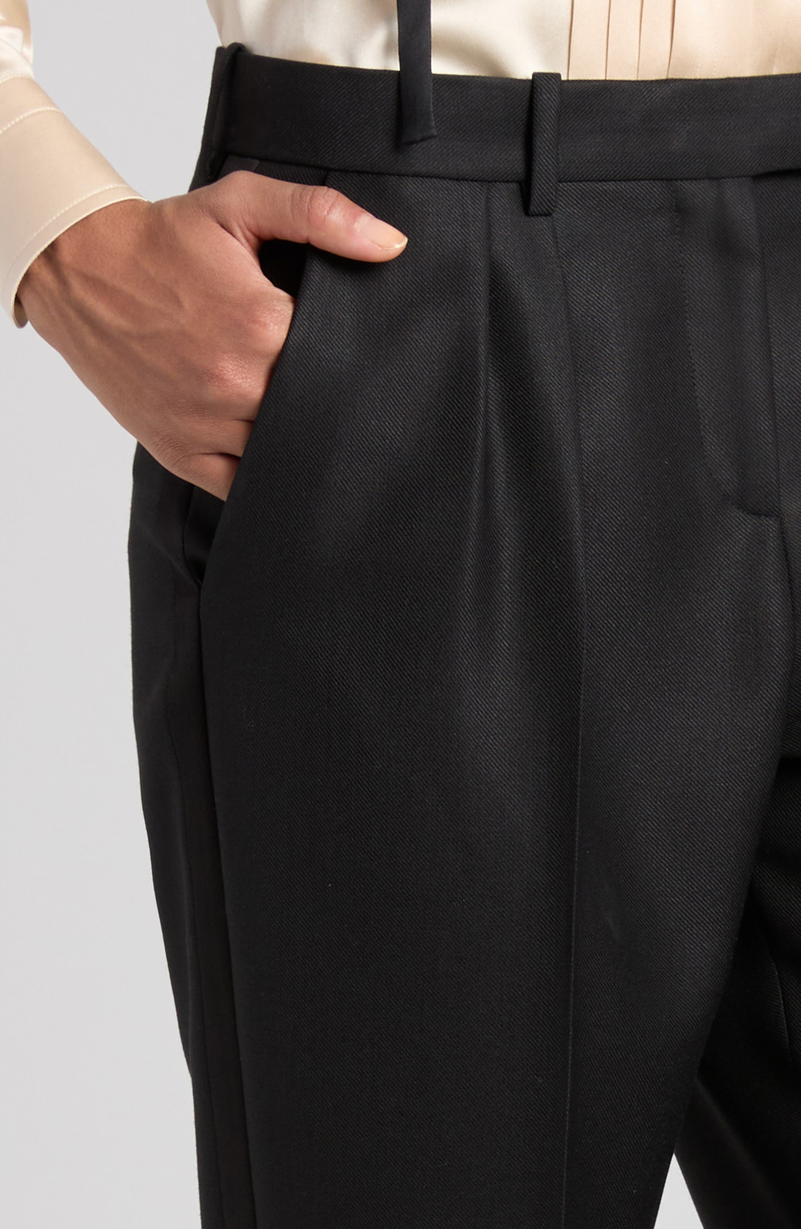 Pleated Wool, Mohair & Silk Twill Pants - 5