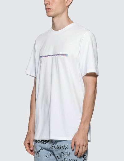 MSGM Optical Lettering Print T-Shirt outlook