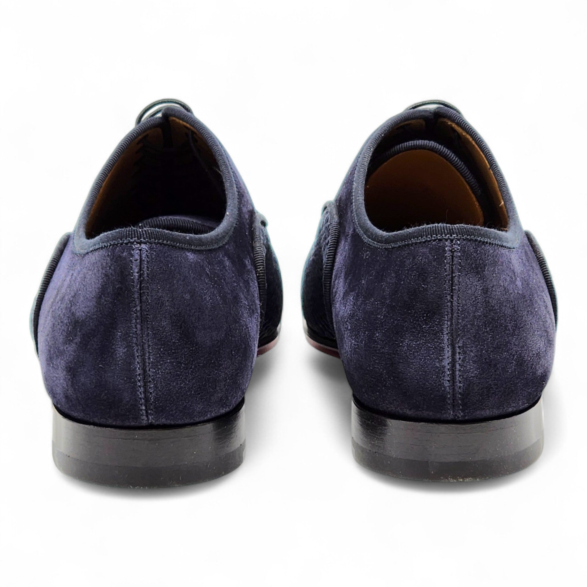 Christian Louboutin Greggo Leather and Suede Oxford Shoes Blue EU 42 US 9 - 4