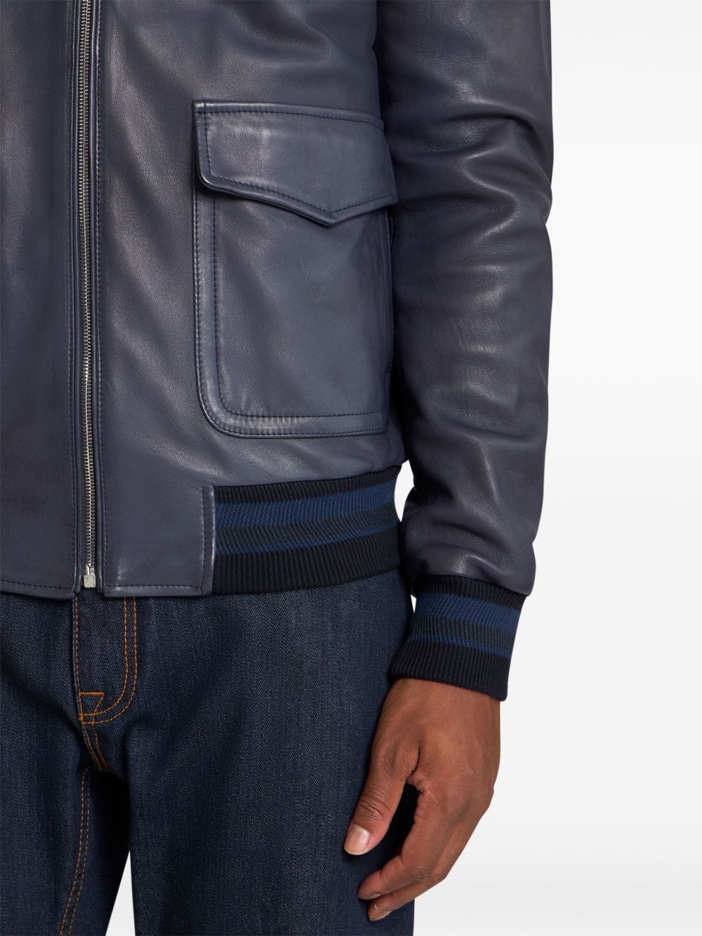 leather bomber jacket - 4