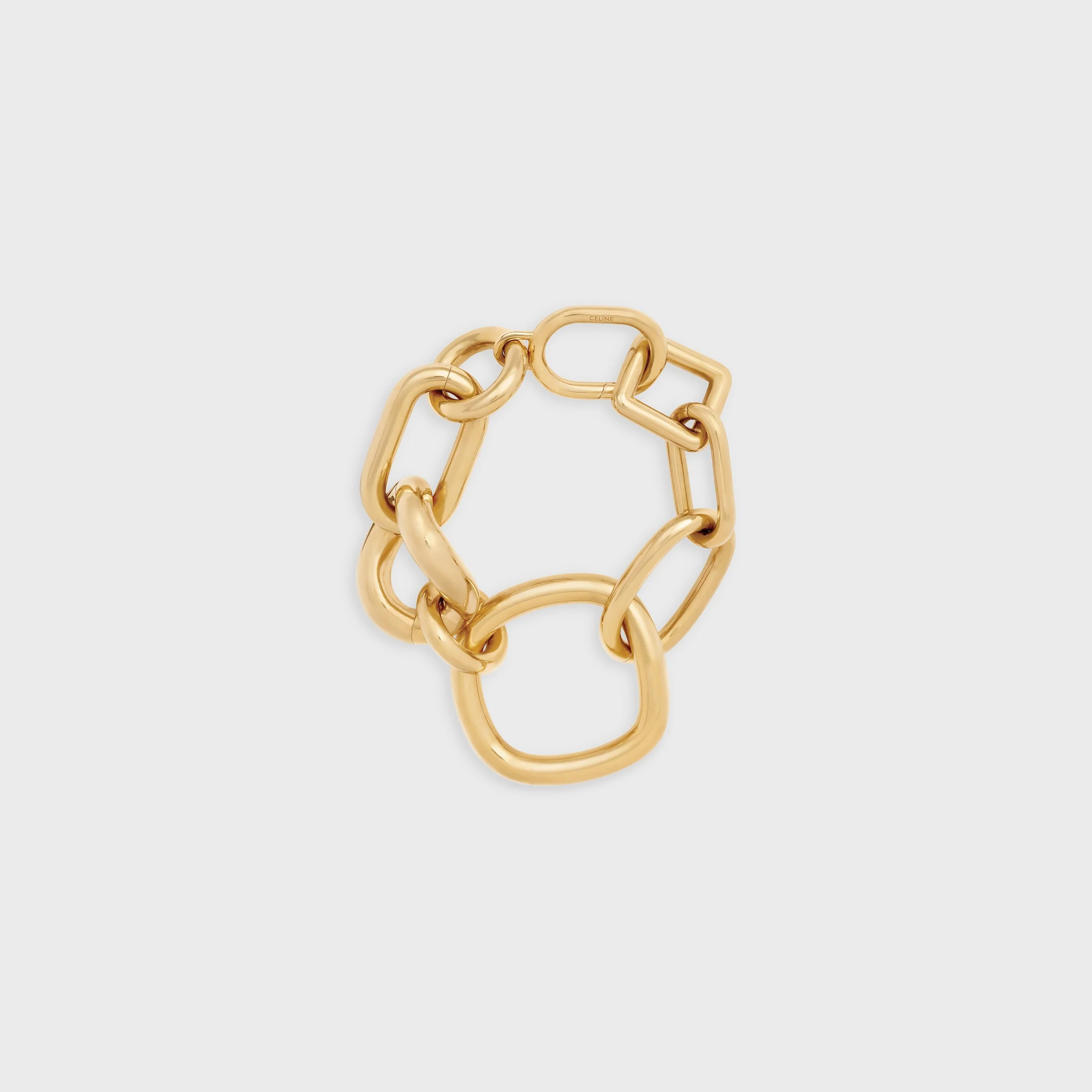 Celine Charms Modern Chunky Gourmette in Brass with Gold Finish - 1