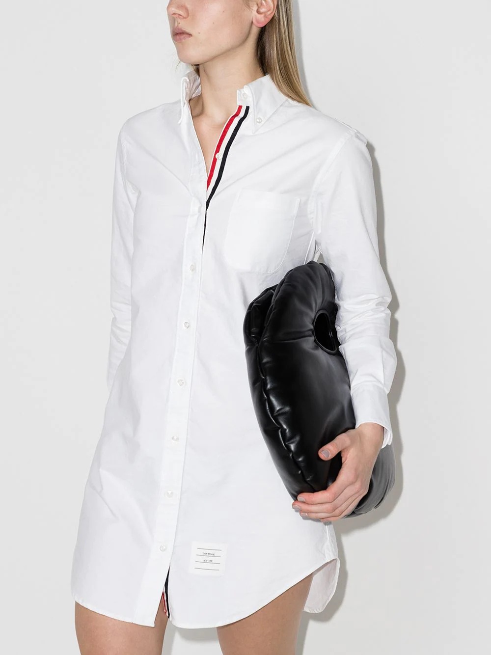 RWB-stripe mini shirtdress - 2