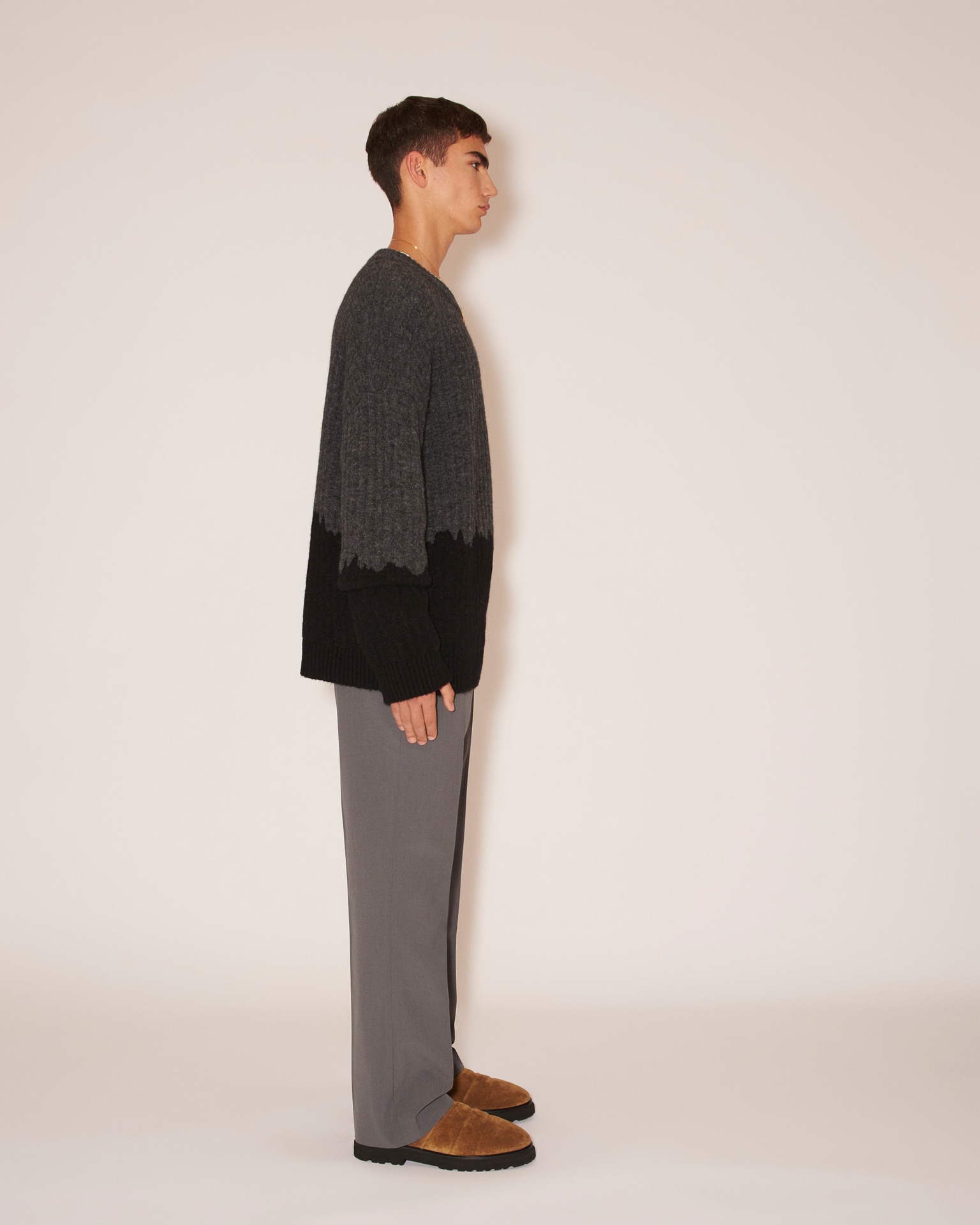 OVEO - Dip dye-effect sweater - Charcoal black - 3