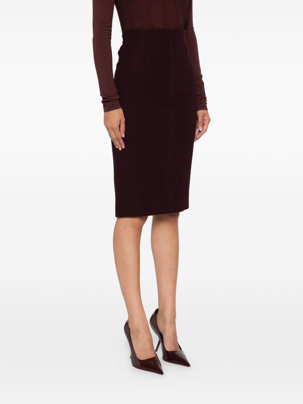buckle-detailed pencil skirt - 3