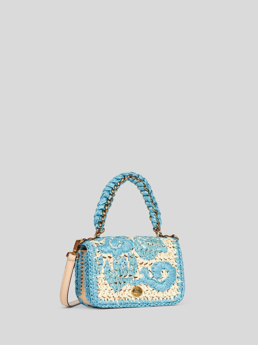 MINI WOVEN RAFFIA BOND BAG - 5