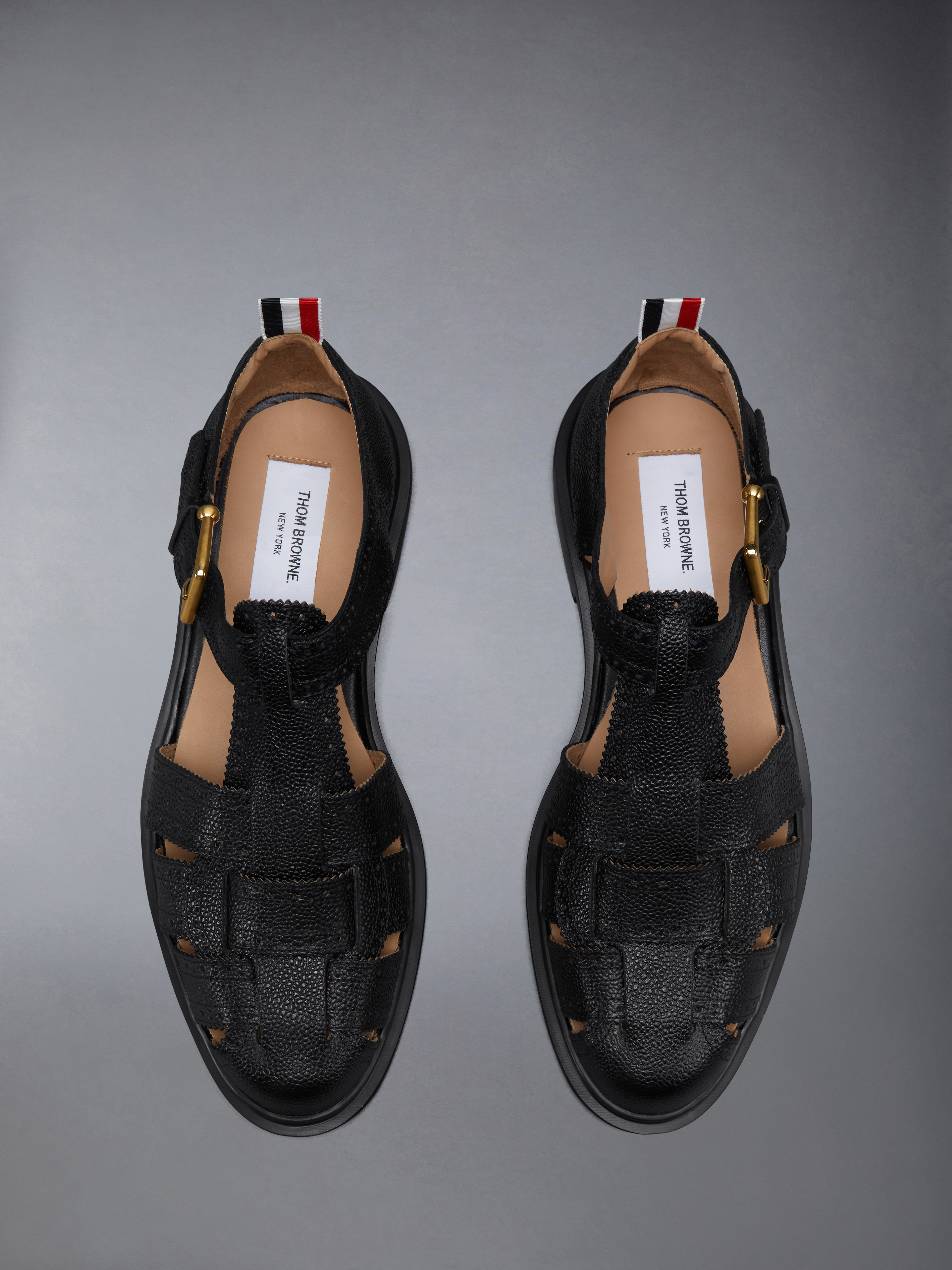 Pebble Grain Leather Fisherman Sandal - 5