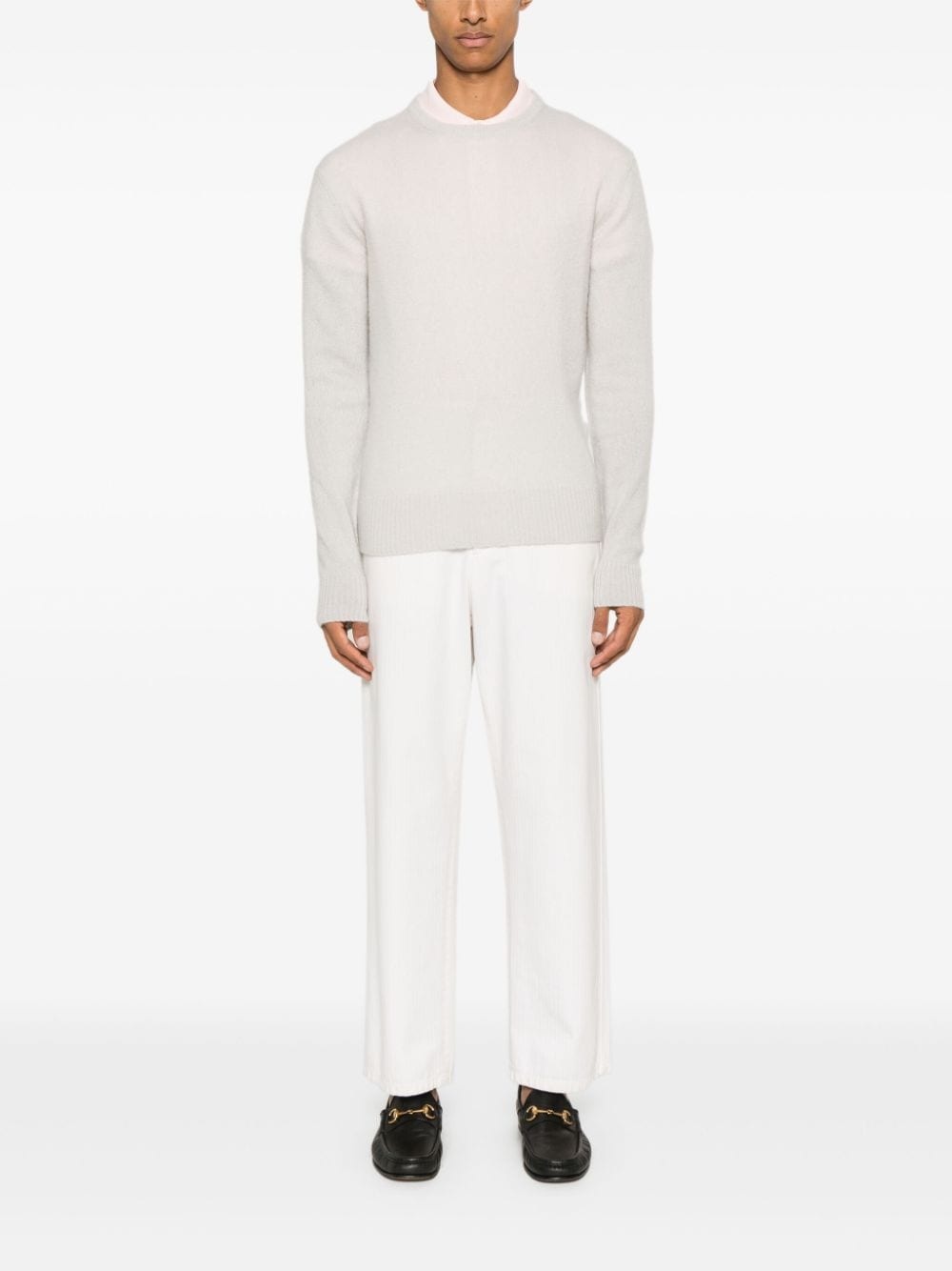ribbed-trim sweater - 2