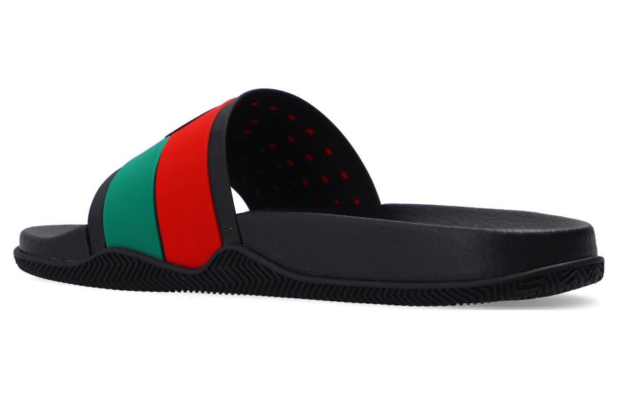 Gucci Slide 'Interlocking G - Black Red Green' 655265-JFA00-8815 - 3
