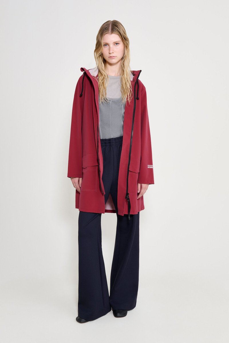 Mosebacke Patch Raincoat Burgundy 1
