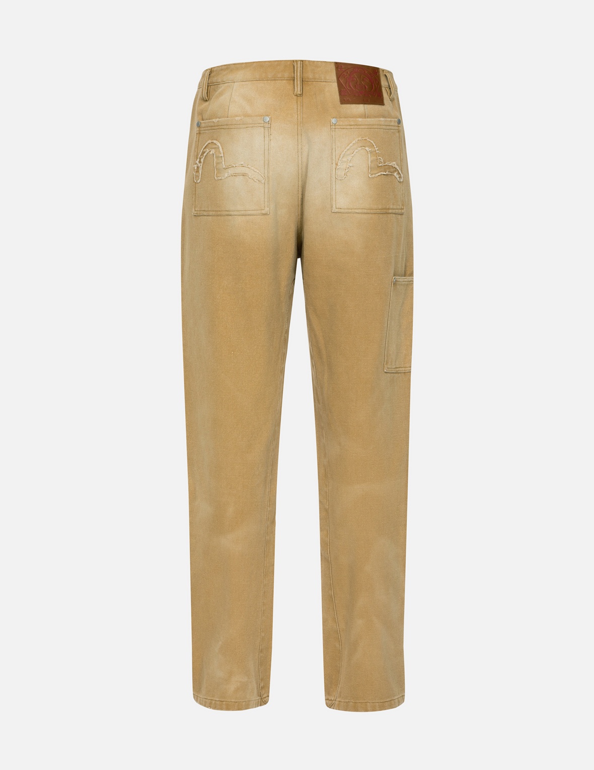 SEAGULL APPLIQUÉ EMBROIDERY BAGGY FIT CARPENTER PANTS - 2